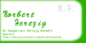 norbert herczig business card